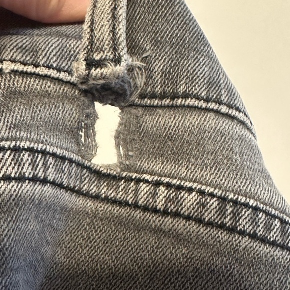 D L 1961 Dylan Skinny Sawyer Distressed Gray/Black Jeans Sz 34x33 - Picture 11 of 12